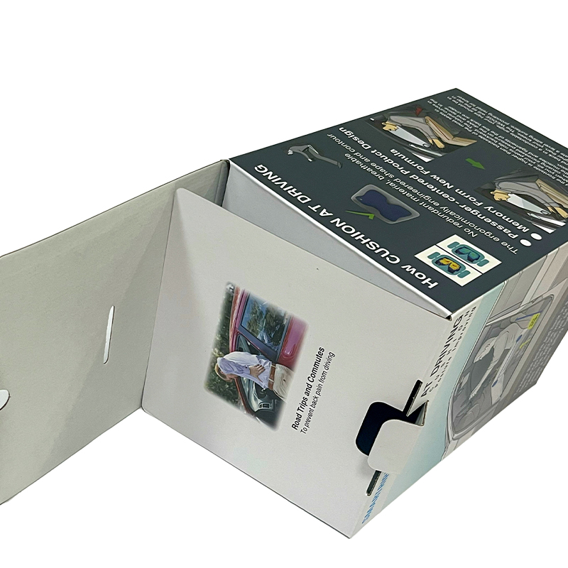 Matt laminated tuck-end cardboard packaging box with die cut hole 