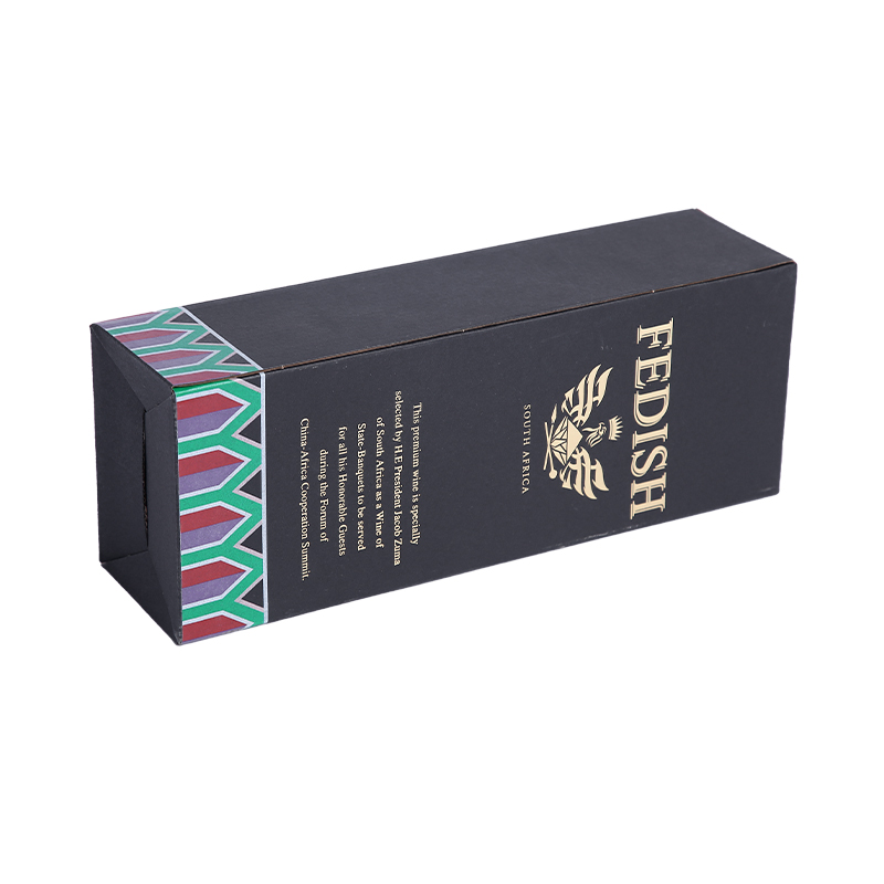 High-quality matt laminated single flute wine box 