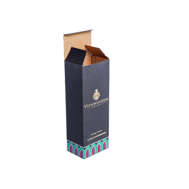 High-quality matt laminated single flute wine box 