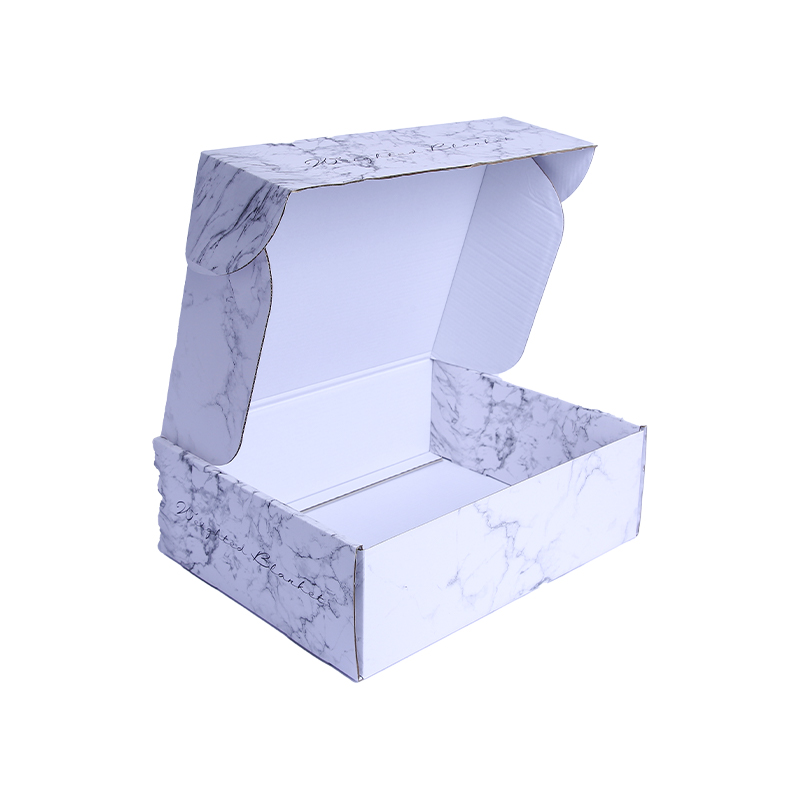 Marble pattern corrugated mailer box for clothing 