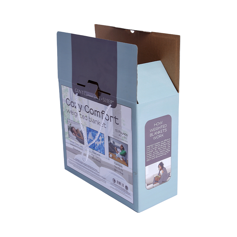 High quality gloss laminated cardboard carton with rope 