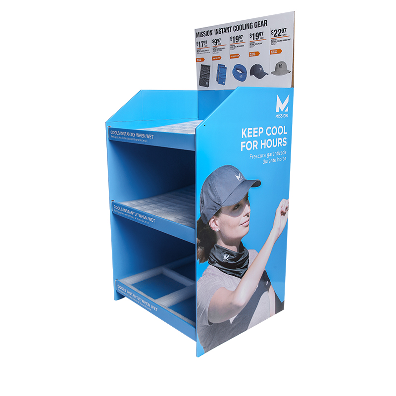 High quality offset printing corrugated display rack with foam insert 