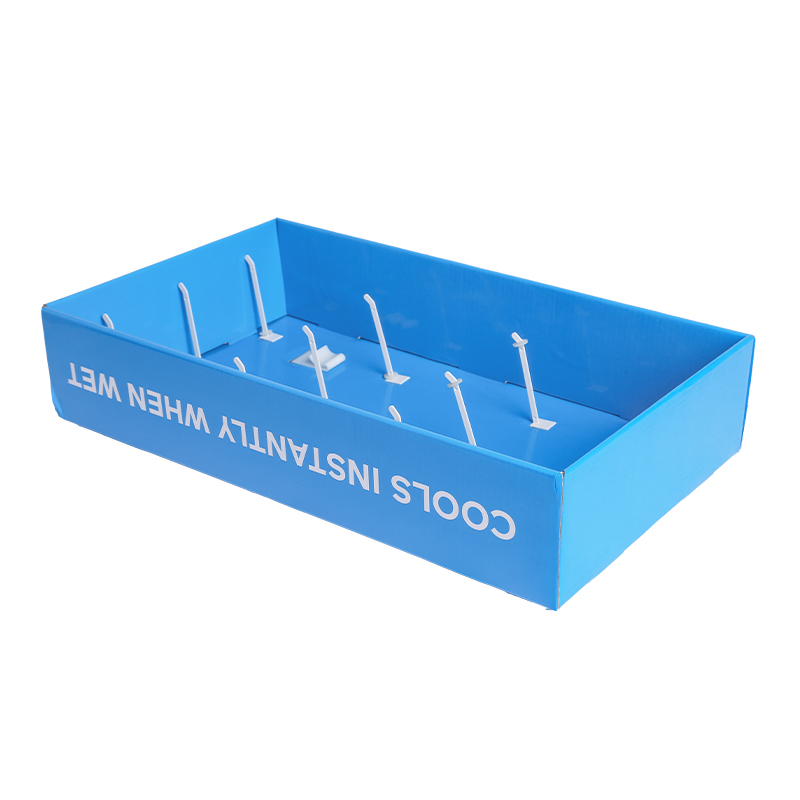 Eco-friendly peg sidekick cardboard display stand for clothing retail 