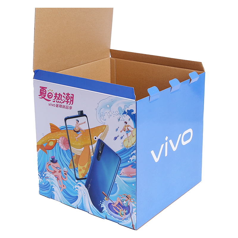 Single layer gloss laminated corrugated carton for cell phone 