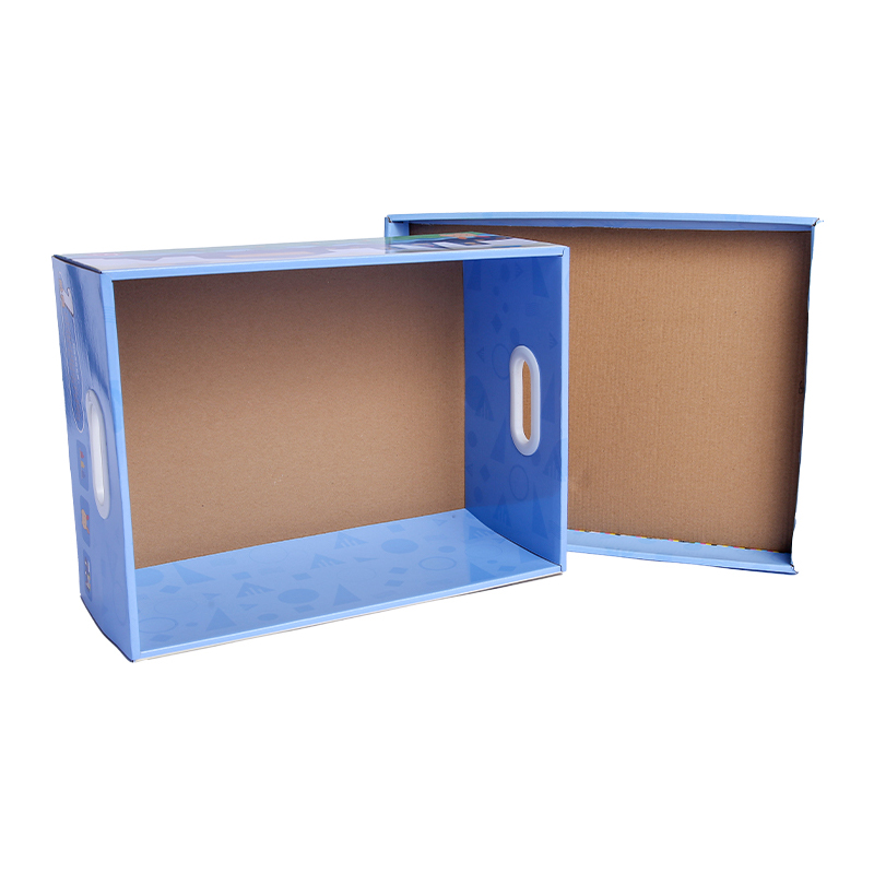 Offset printing foldable lid and base box for toys 