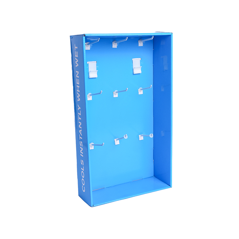 High end peg cardboard counter display for apparel sales 