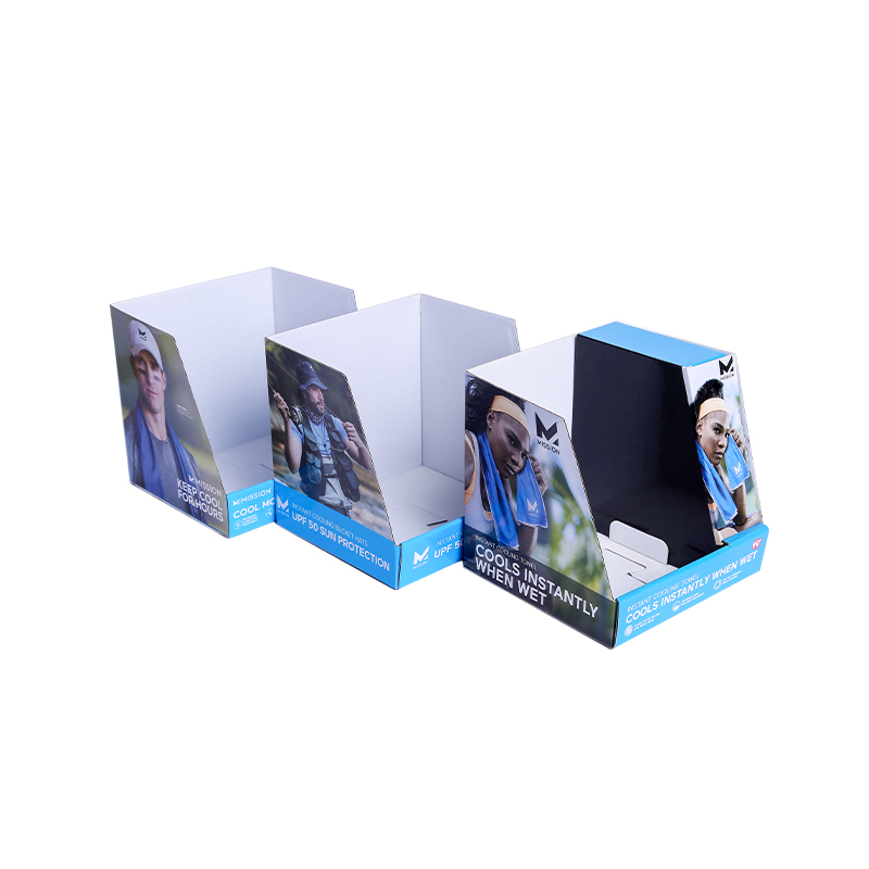 Collapsable offset single-sided printing display box for clothing sales 