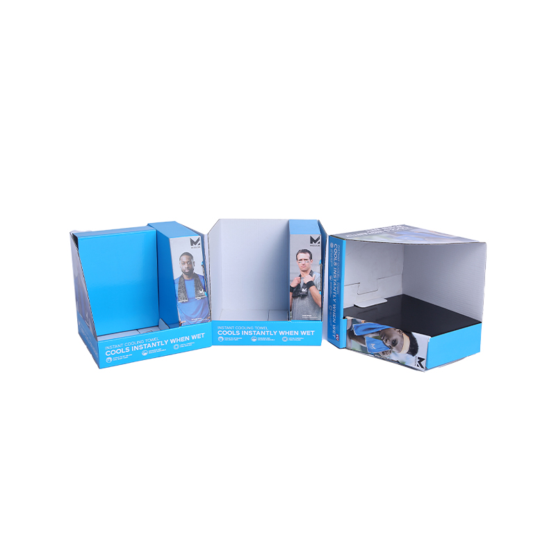 Collapsable offset single-sided printing display box for clothing sales 